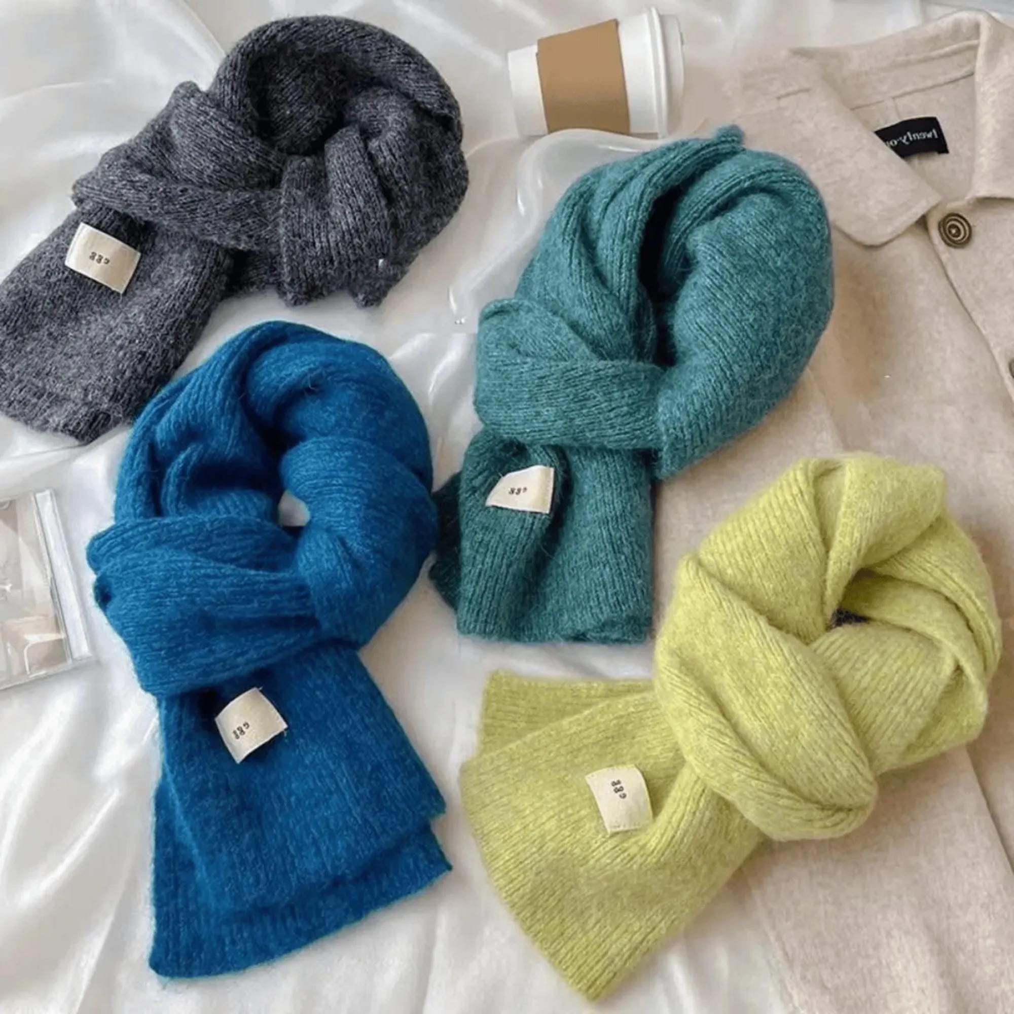 Cozy Cashmere Scarf Gift – Soft Warm Shawl for Women – Trendy Winter Knitted Wrap – Elegant Stylish Accessory – Holiday Gift Her