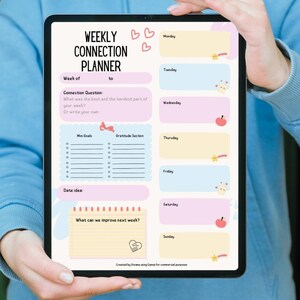 Weekly Connection Planner for Couples | Printable PDF