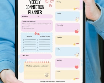 Weekly Connection Planner for Couples | Printable PDF