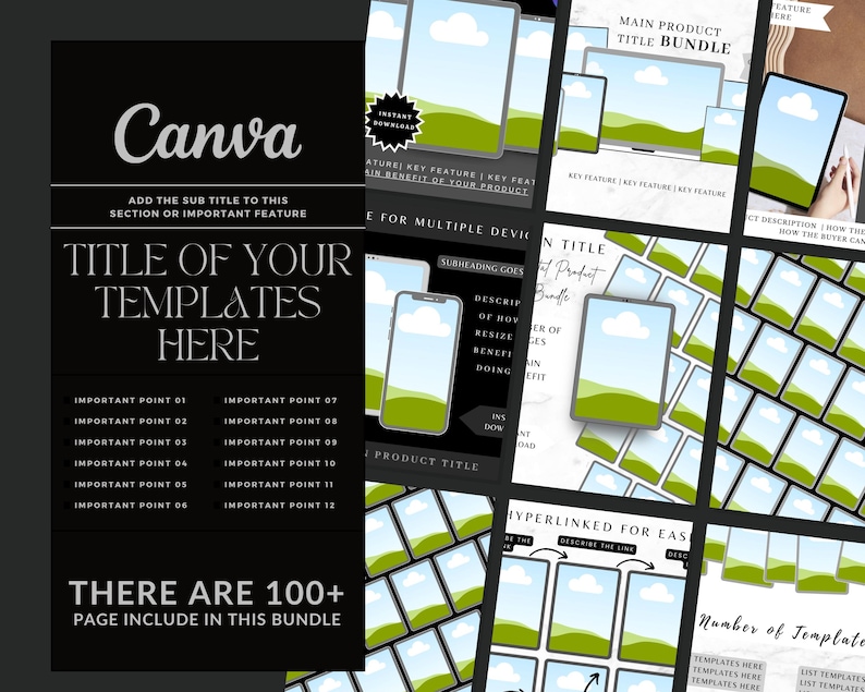 Editable Canva Templates Bundle | 100+ Pages | Modern Multipurpose ...