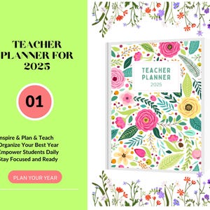 Planificateur Enseignant 2025 - Agenda Scolaire Professeur à Imprimer - Journal de Classe - Planner Numérique