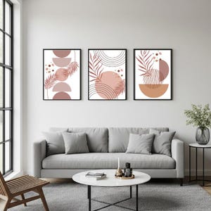 Boho Abstract Wall Art Set of 3 | wall art Printable Decor | wall art boho printables Digital Download