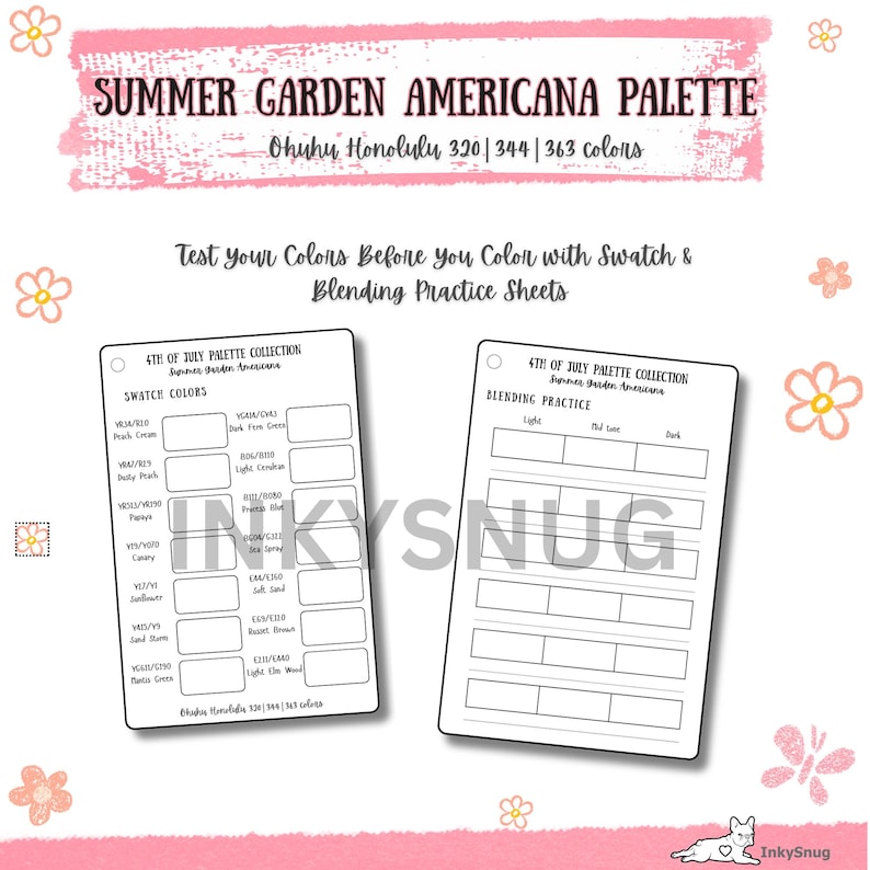 Ohuhu Marker Color Palette | 4th of July Collection | Big Bundle (PDF) image 14