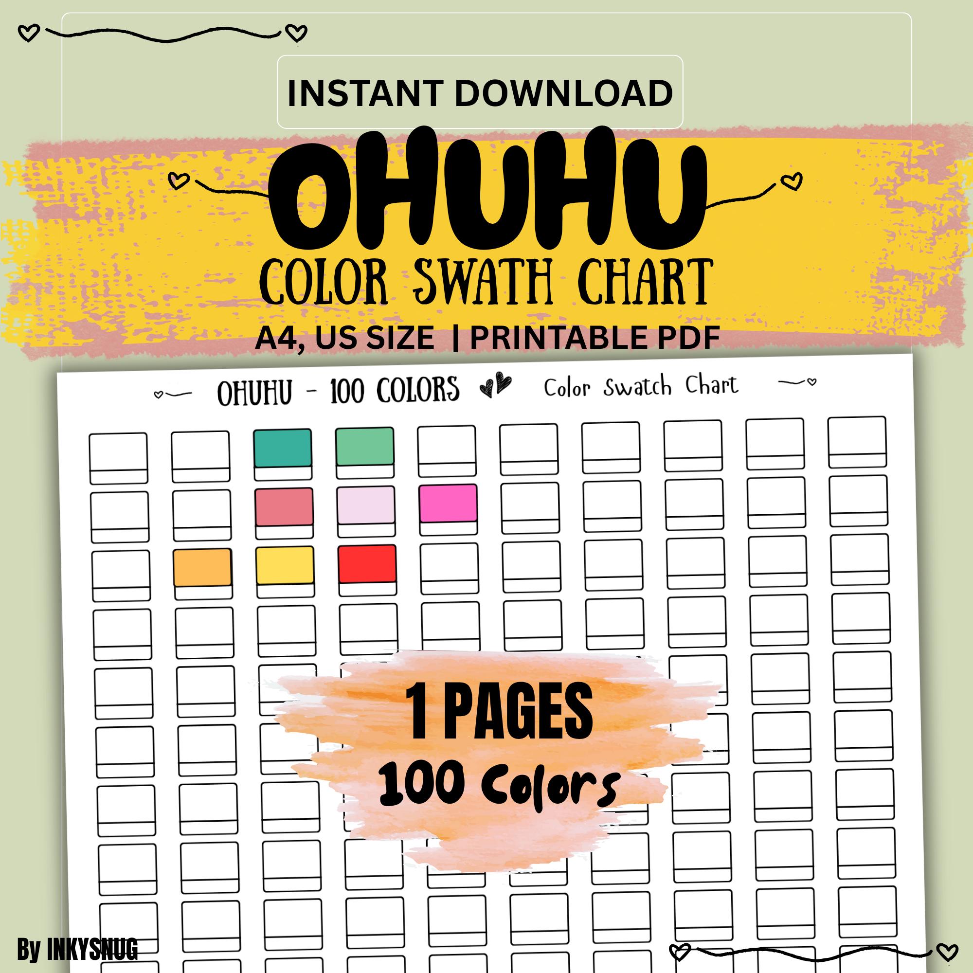 ohuhu 100-color Marker Set-Color Swatch1 Testing out my new Ohuhu 