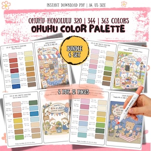 Ohuhu Marker Color Palette | 4th of July Collection | Big Bundle (PDF) image 1