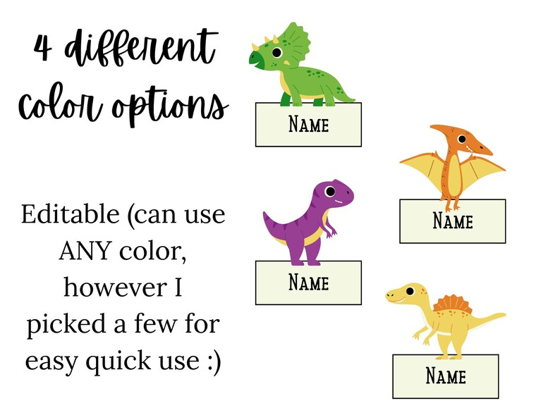 Dinosaur Cubby Tags | Editable Classroom Name Labels | 4 Dinosaur ...