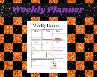 Halloween Wochenplaner: Gruseliger druckbarer Wochenplan mit Notizen (PDF Download)