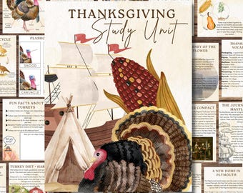 Thanksgiving Unit Study: Pilgrims, Wampanoag, Turkey (PDF)