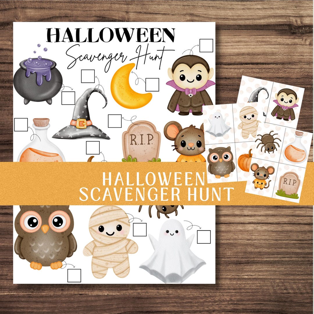 Halloween Scavenger Hunt | Halloween Classroom Game - Etsy