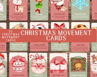Christmas Movement Cards: Winter Circle Time Activity (PDF Printable)