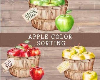 Apple Color Sorting Activity – Montessori Printable (PDF)