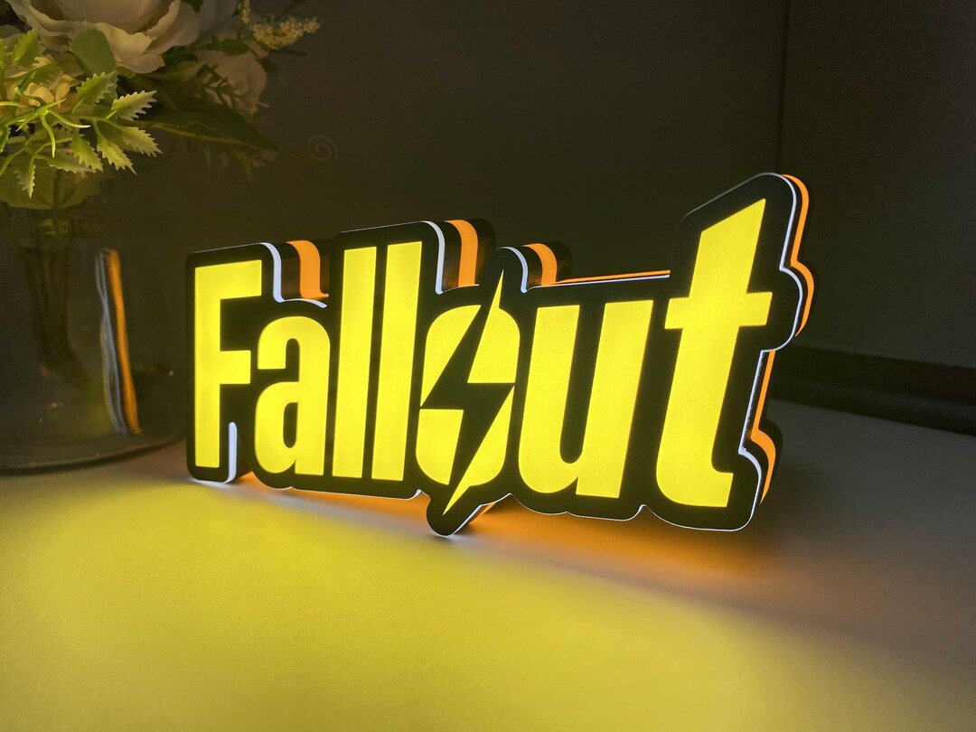 Fallout Led Sign Fallout Game Side-lit Night Light, Electro Gaming LED Lamp Decor ...