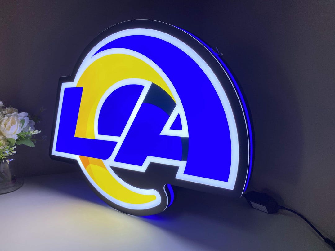 Los Angeles Rams LED Light Box, Custom Team Logo Lighting, Sign Lamp ...