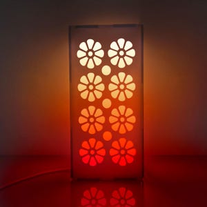 Chrysanthemum Flower RGB Light Box - 3-Side Color-Changing LED Night Light for Bedroom & Living Room Mood Lighting