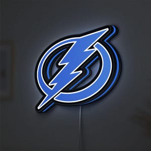 Tampa Bay LED Light Box, Custom UV Printed Acrylic Hockey Team Sign, Stanley Cup Champions Gift for Men, Man Cave, Sports Bar Decor