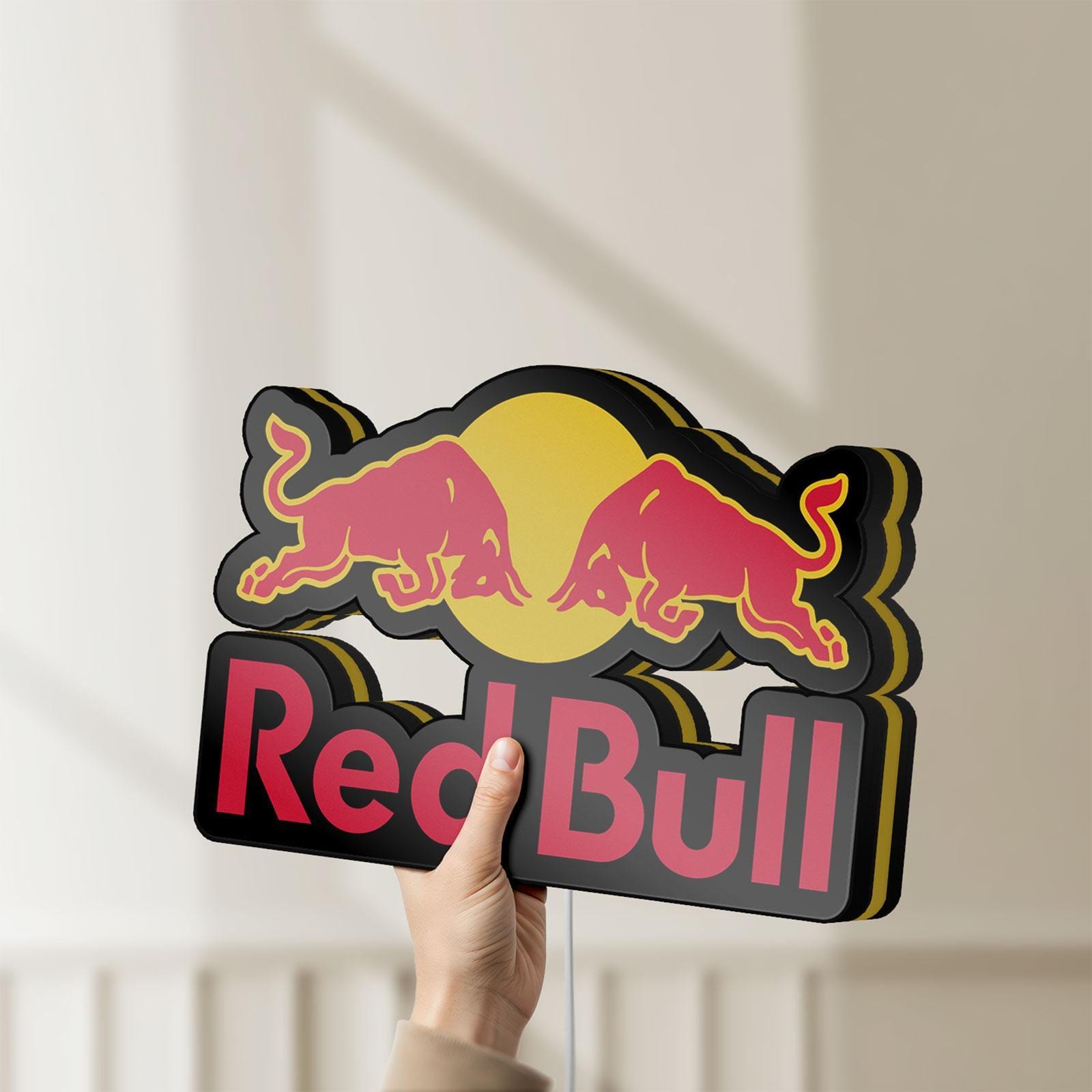 レッドブルLEDサインライト、エナジードリンクウォールアート、男の