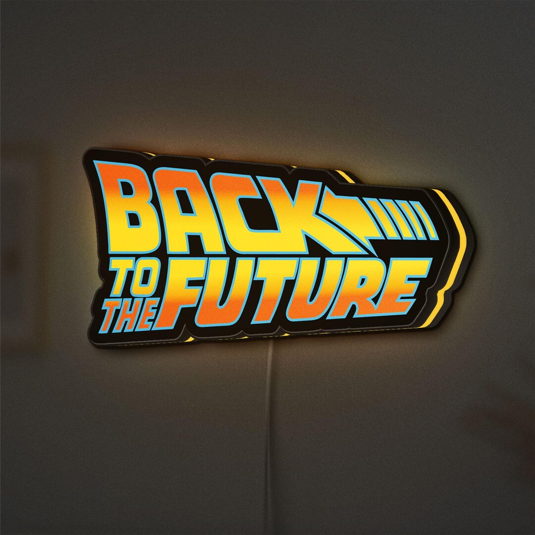 Back to the Future Logo Sign Light, BTTF Led Wall Art Decor, Custom UV ...