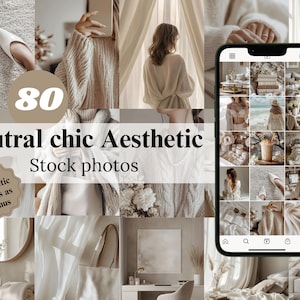 Neutral Aesthetic Faceless Stock Photos Beige Aesthetics Girl Boss Digital Marketing Minimalist Lifestyle Reels Neutral Instagram Template