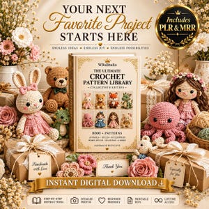 Crochet pattern collection for handmade business owners, Etsy sellers, hobbyists, gift makers, and anyone creating adorable amigurumi and plush toys.
