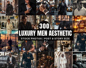 Fotos de stock de estética de lujo para hombres / Imágenes masculinas ricas sin rostro / Fotos de hombres de melanina oscura Estilo de vida de emprendedor de lujo negro PLR MRR