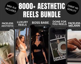 8000+ Gesichtslose Rollen | Viral ästhetik Videos | Digitales Marketing-Bundle | Canva Bearbeitbar | PLR & MRR | Passives Einkommen Inhalt