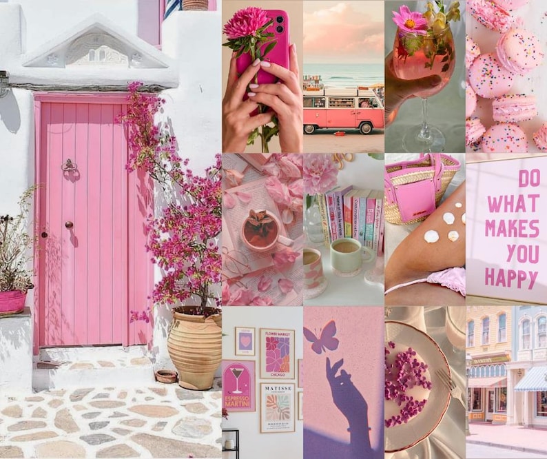 Canva-editable pink aesthetic stock photo bundle mockup showing customizable fonts, colors, and layouts, perfect for Instagram, Pinterest, and digital product creation with PLR MRR rights.