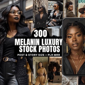 Photos de stock de mélanine | Images de femmes noires afro-américaines sans visage | Modèles de publications et d'histoires Instagram de luxe avec mélanine PLR MRR