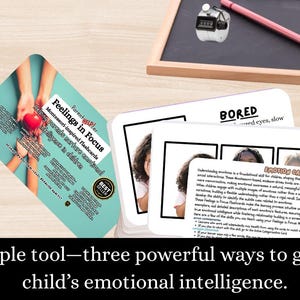 Montessori Emotions-Karteikarten - sozial-efiguratives Lernspielzeug für Kinder | ABA Therapie & Sprachentwicklung Designed von Ph.D.
