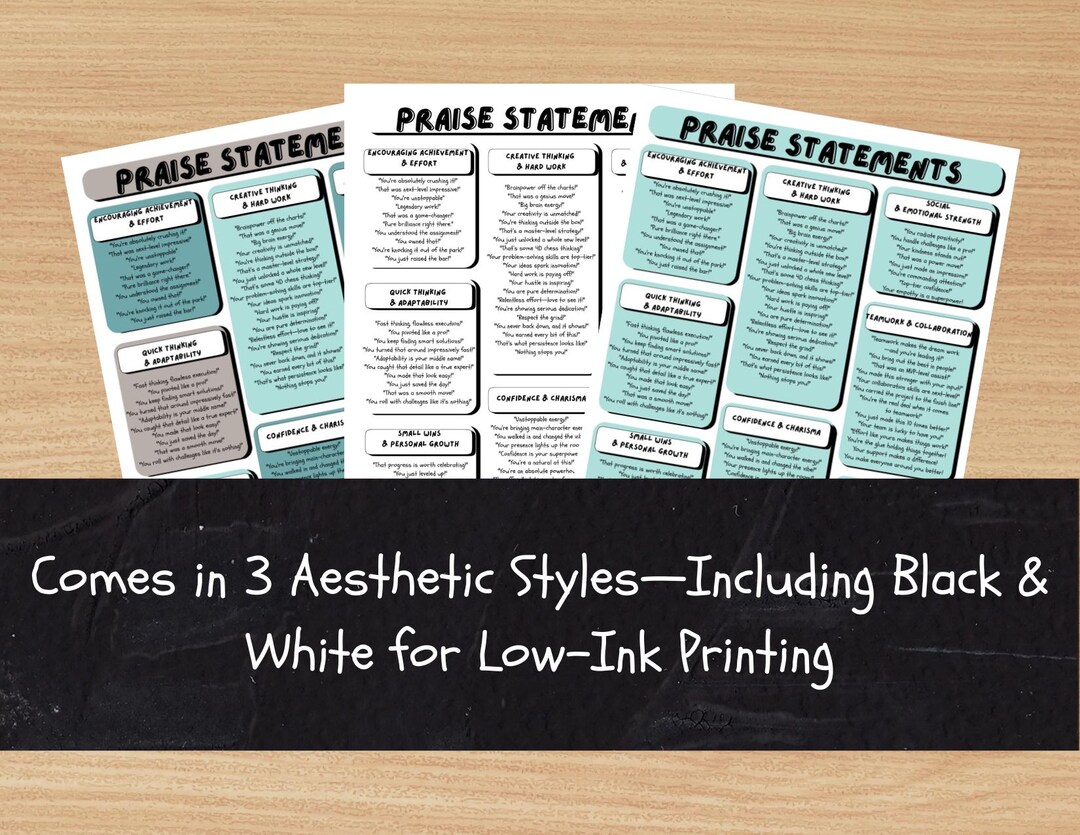 Authentic Praise Prompt Sheet - Instant Download – ABA & Praise ...