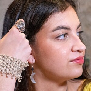 Silver Spiral Ring, Round Statement Silver Ring, Big Ring, Cocktail Ring. k931