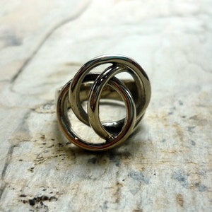 LES POULETTES BIJOUX - Sterling Silver Ring Large Interlaced You - 6