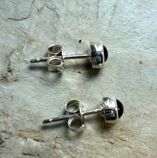 Onyx Studs Sterling Silver Post Earrings Tiny Stud Earrings - Etsy