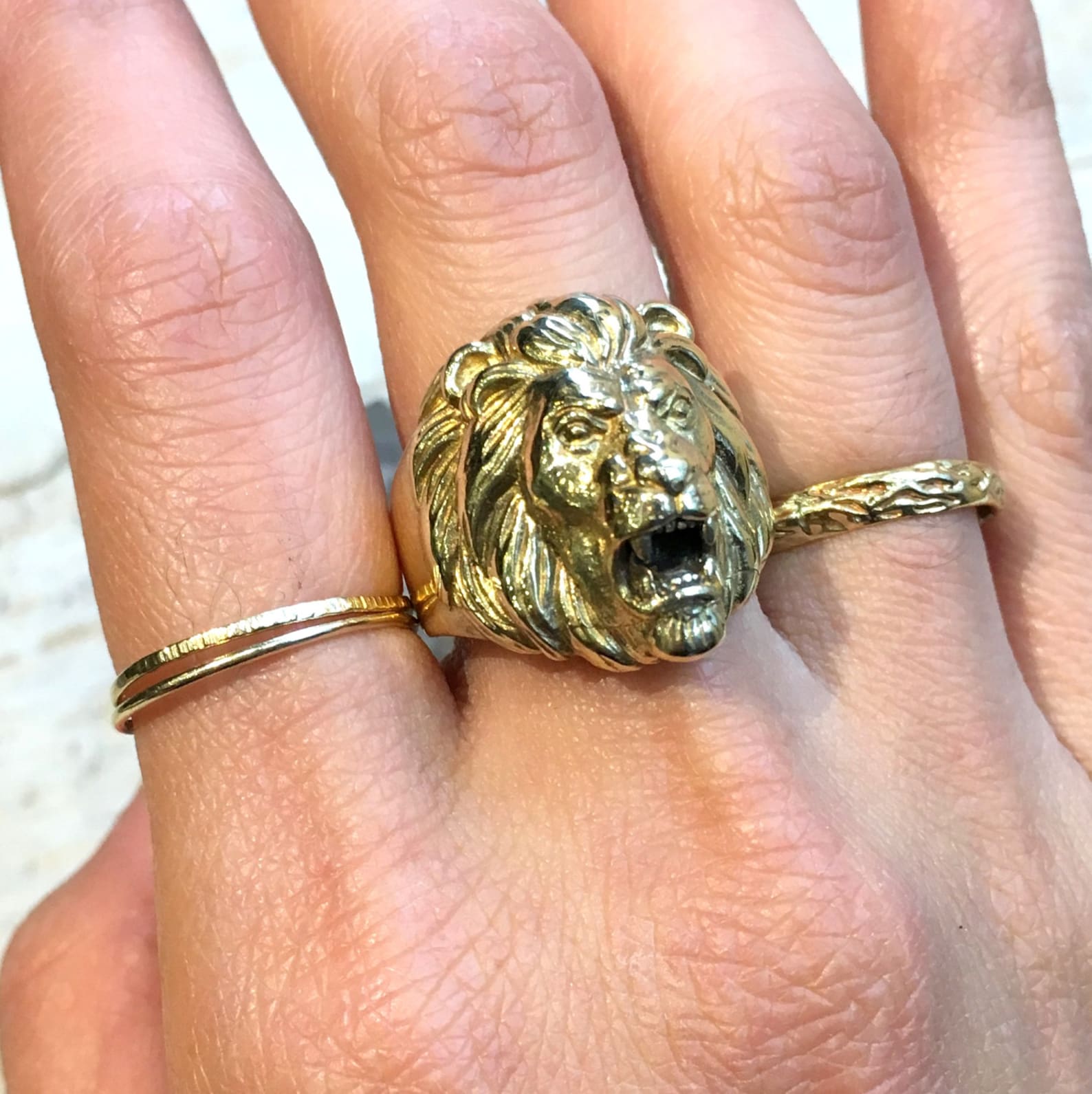 Lion Ring Leo Ring Mens Ring Statement Ring Lion Head Etsy