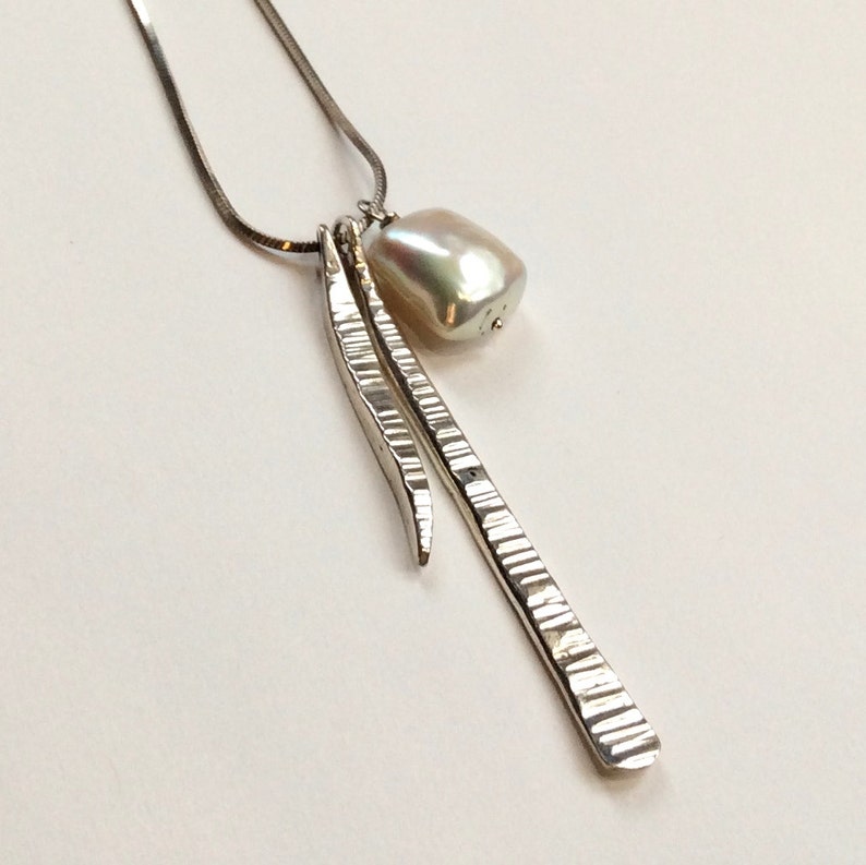 Sterling Silver Pearl Necklace Multiple Charms Necklace Etsy
