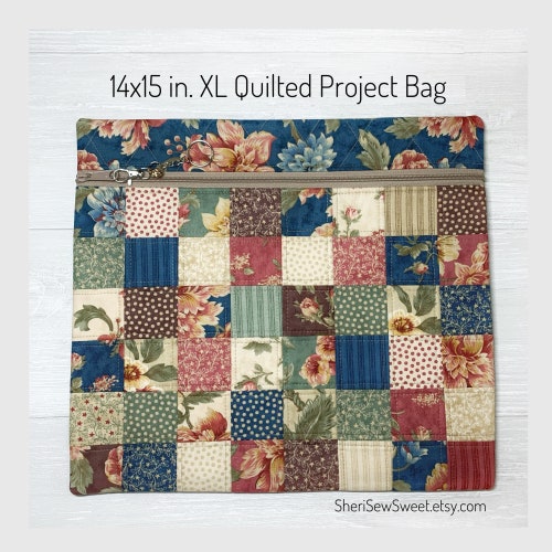 Cross Stitch Project Bag With Threads That Bind Red Sampler Etsy