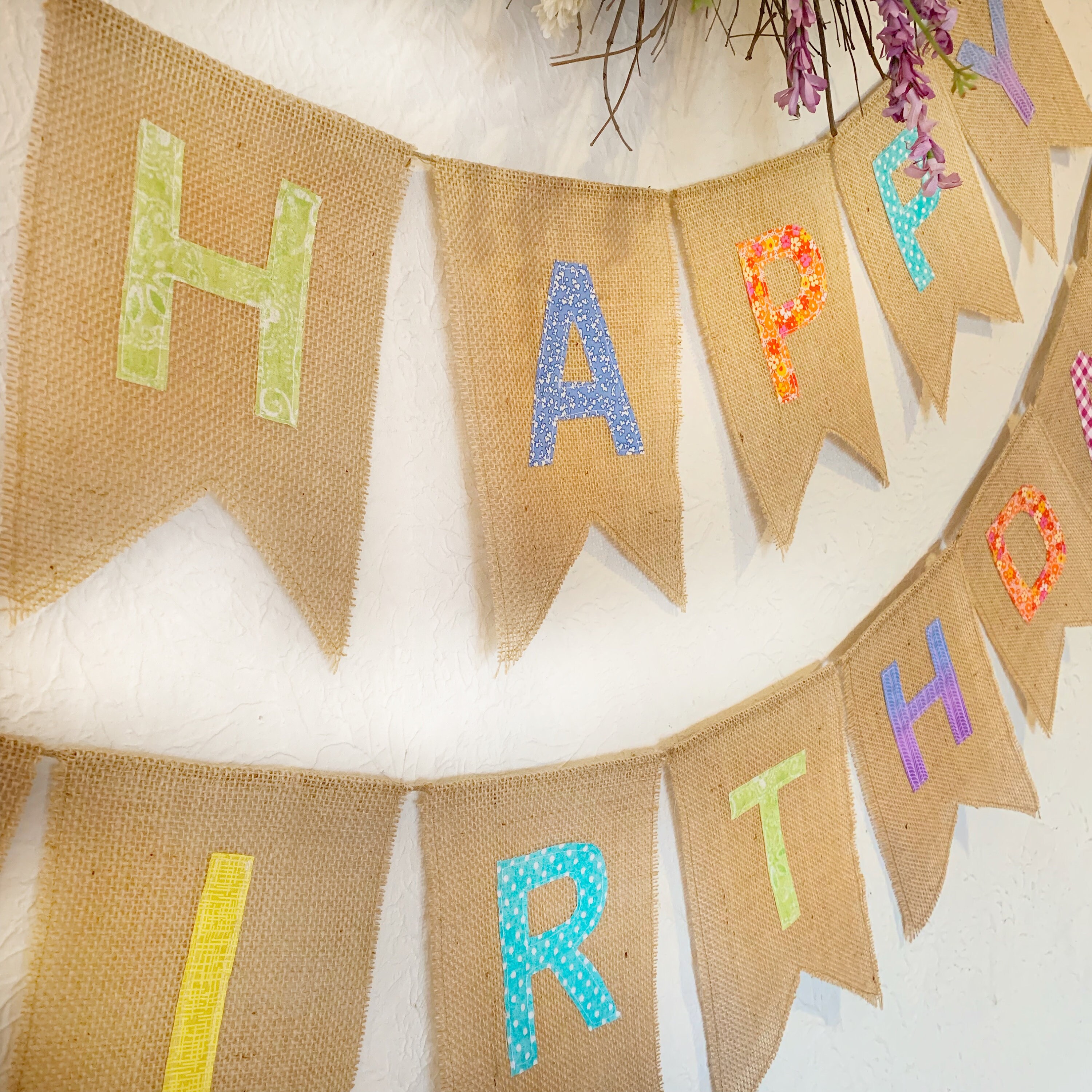 Personalized Birthday Banner Happy Birthday Banner Fabric Etsy