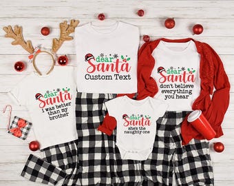 Custom Funny Dear Santa DTF Transfer | Ready to Press Christmas Shirt Design