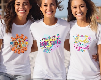 Bride Squad Bachelorette Party Shirts | Last Disco Cowgirl Last Rodeo Tee (208 Design Options)