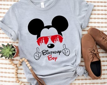 138 Custom Disney Birthday DTF Transfer, Mickey Family Trip, Iron On Decals Shirt Design