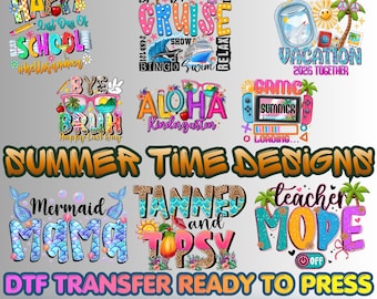 Summer DTF Transfer | 101 Cruise, Beach, Teacher Designs (Ready To Press)