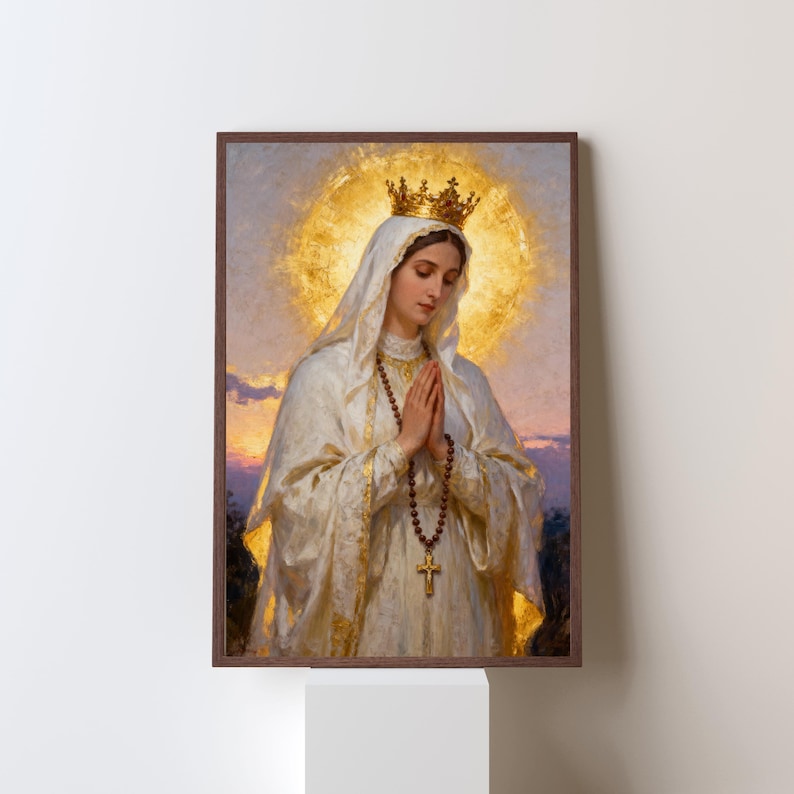 Our Lady of Fatima Digital Print – Catholic Wall Art – Christian Home ...