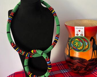 Maasai beaded necklace set
