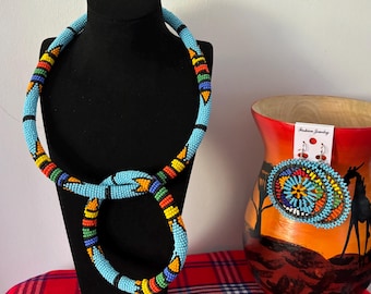 Maasai beaded necklace set