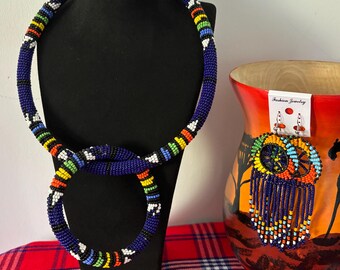 Maasai beaded necklace set