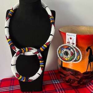 Blue masai necklace - Etsy 日本