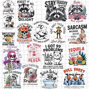 Ensemble PNG sarcastique | Lot sarcastique | Sublimation sarcastique | Clipart sarcastique | Chemises impertinentes de citations Svg | Maman drôle | PNG sarcastique