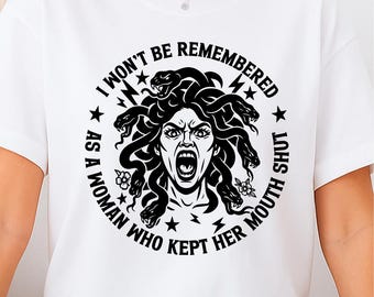 Feminine Rage Medusa SVG PNG | Feminist Empowerment Clipart (Digital Download)