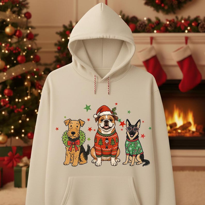 Christmas Dog PNG Clipart Bundle | Holiday Pet Lover Designs (digital ...