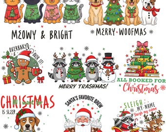 Funny Christmas PNG Clipart Bundle | Sarcastic Holiday Designs (Digital Download)
