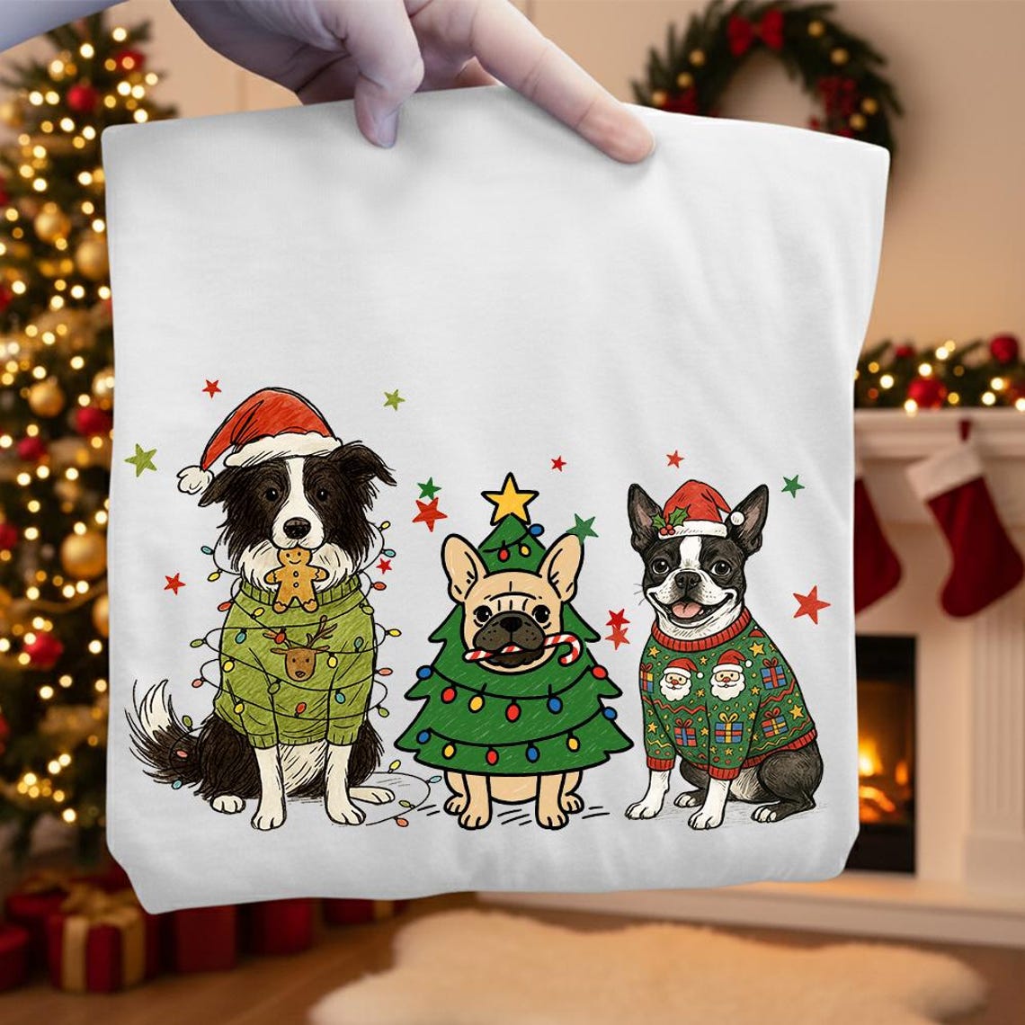 Christmas Dog PNG Clipart Bundle | Holiday Pet Lover Designs (digital ...